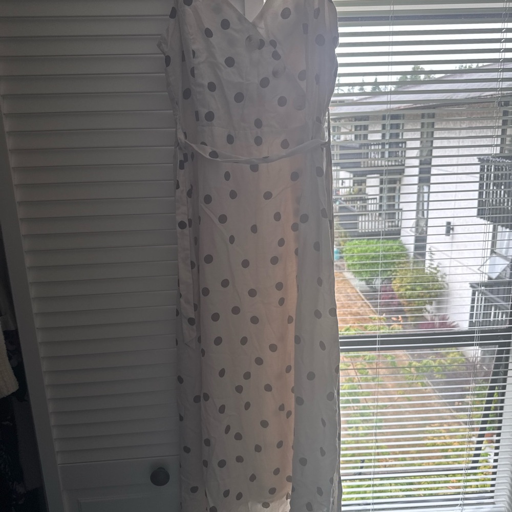 Greylin White Polka Dot Dress